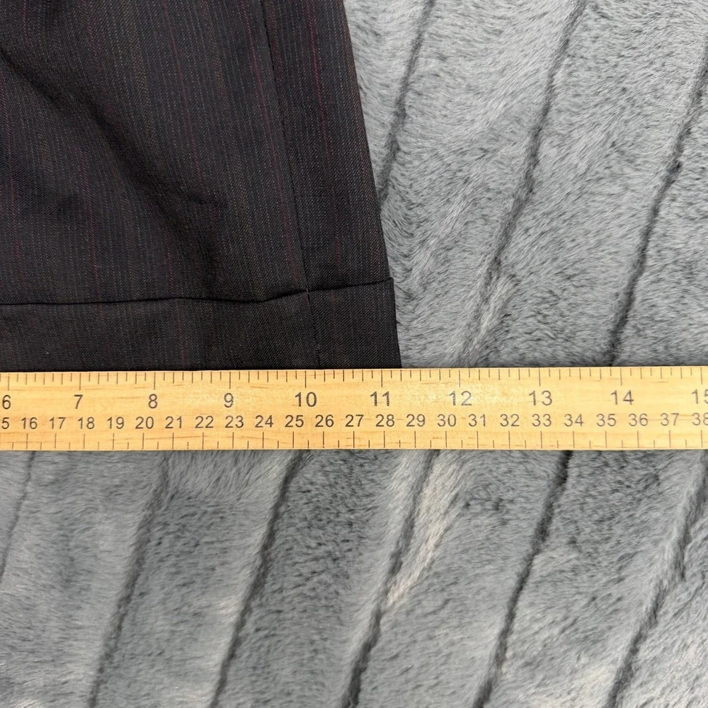 Steve Harvey Collection Mens 48L Suit Super 120s Wool Pinstripe 4 Button 42x30